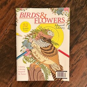 Birds and Flowers Advanced Coloring Book